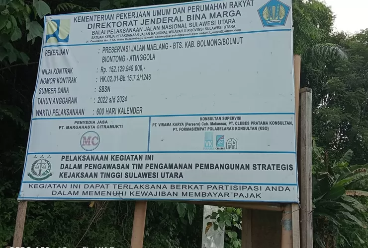 LSM Sulut Corruption Watch Laporkan Dugaan Kejanggalan Sejumlah Proyek Jalan Nasional di Sulut, Minta Dirjen Bina Marga Lakukan Evaluas