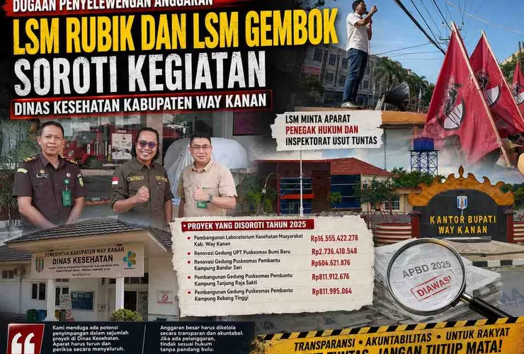 GEMBOK-RUBIK Desak Audit Proyek Dinkes Way Kanan