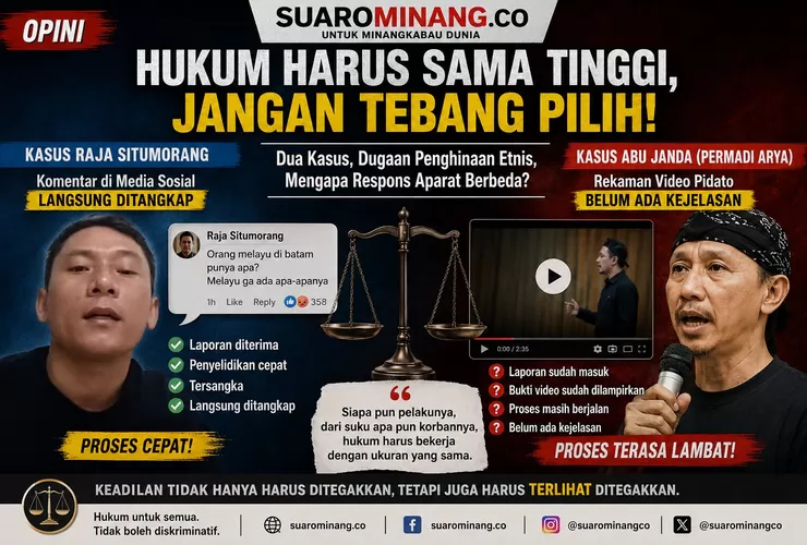 Opini: Hukum Harus Berdiri Sama Tinggi, Jangan Berbeda Karena Siapa yang Melapor atau Dilaporkan