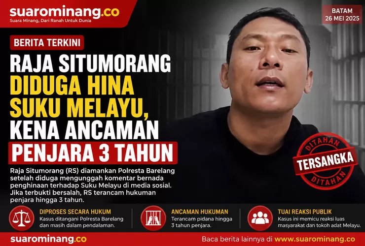 Raja Situmorang Ditahan, Terancam 3 Tahun Penjara atas Dugaan Penghinaan terhadap Suku Melayu