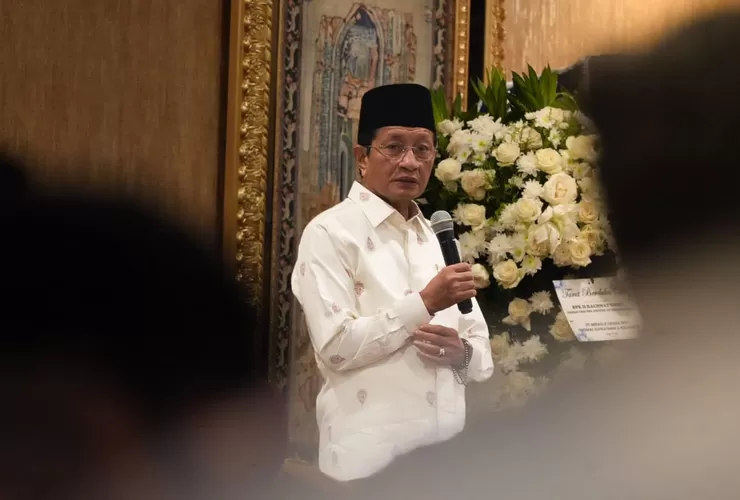 Menag Nasaruddin Umar Doakan Almarhum Rachmat Gobel, Ingatkan Pentingnya Doa Keluarga