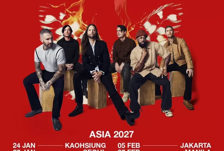 Maroon 5 Kembali ke Jakarta, Tur Asia 2027 Jadi Penanda Eksistensi di Tengah Era Streaming