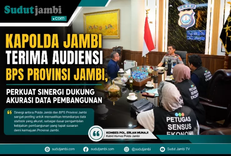 Kapolda Jambi Perkuat Sinergi dengan BPS, Dukung Akurasi Data untuk Kebijakan Pembangunan