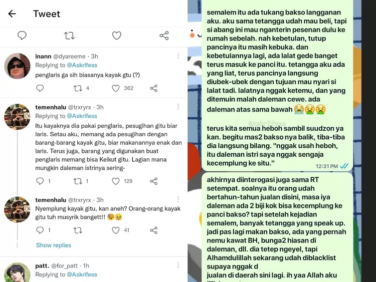 Pembeli Kaget Saat Menemukan Pakaian Dalam Wanita Di Panci Bakso