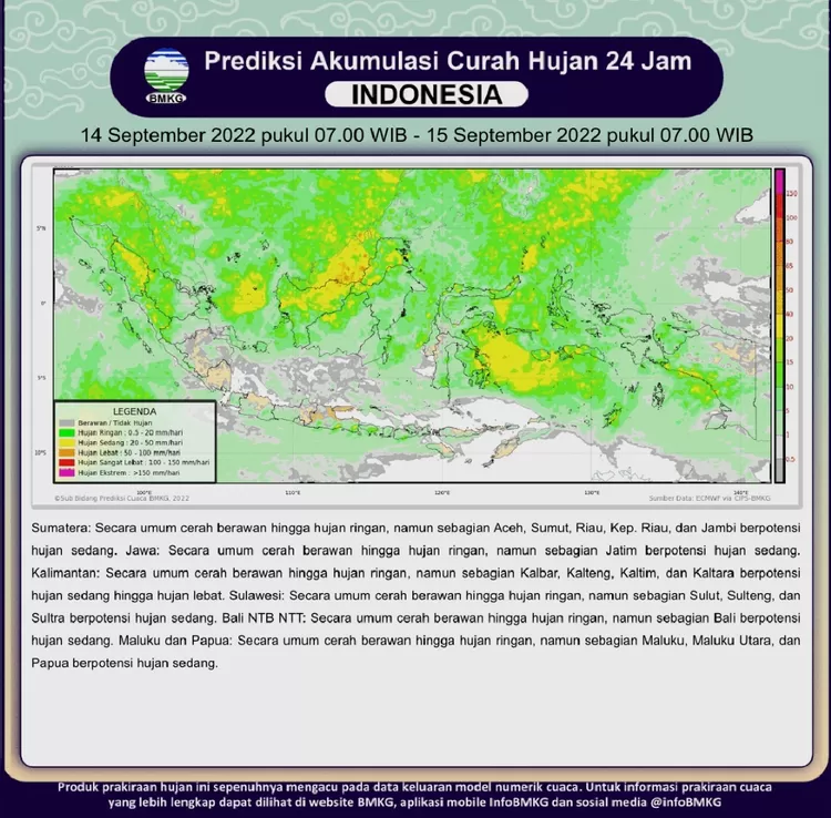 BMKG Perkirakan Cuaca Ekstrem Di Beberapa Wilayah Di Indonesia - Hallo ...