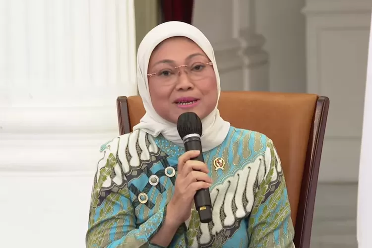 Menteri Ketenagakerjaan Ida Fauziah. (Youtube Sekretariat Presiden)