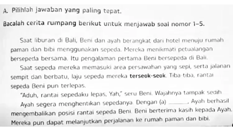 Kunci Jawaban ESPS Bahasa Indonesia Kelas 4 Halaman 103 104 Kurikulum ...