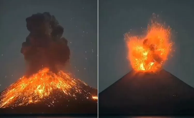 Gunung Anak Krakatau Kembali Erupsi, Kini Berstatus Siaga, Begini ...