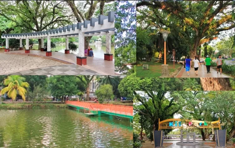 Taman Kambang Iwak Terletak di tengah Kota Palembang