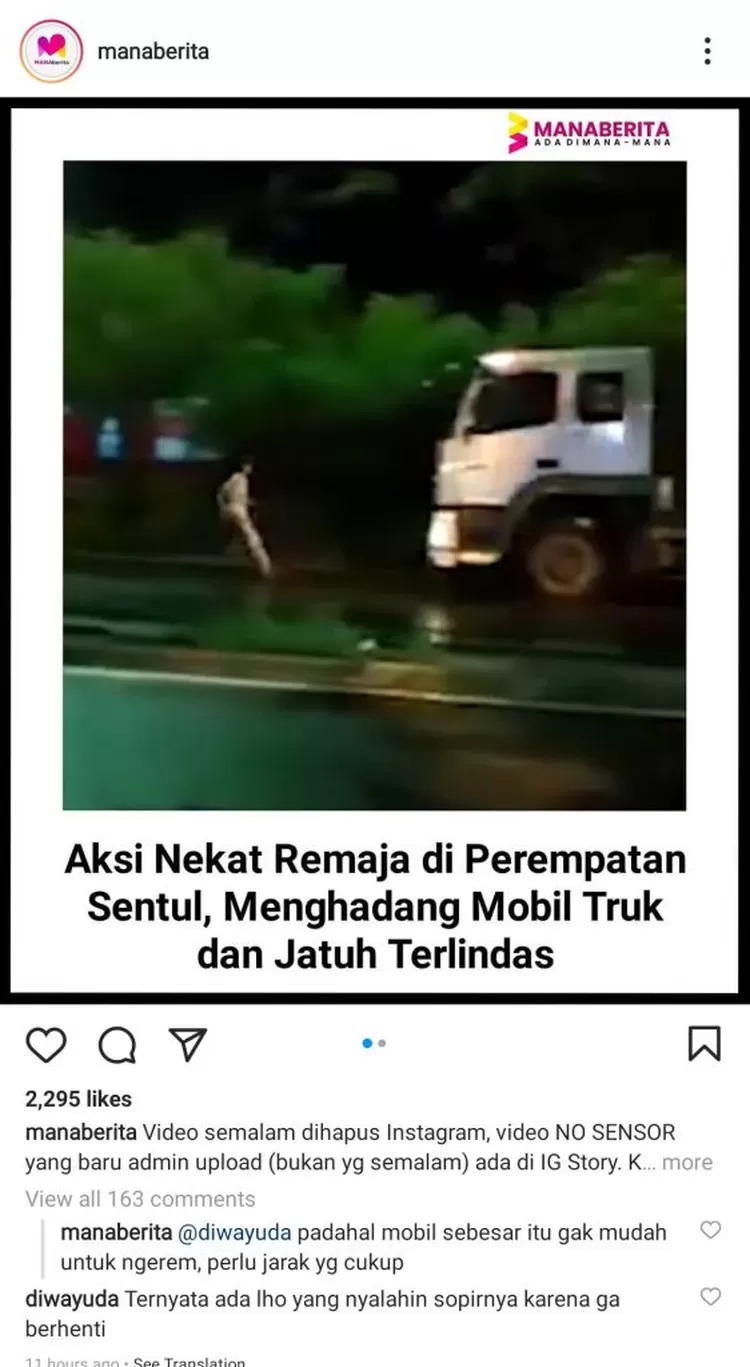 Demi Konten TikTok, Remaja Ini Nekat Hadang Truk, Video Kematiannya ...