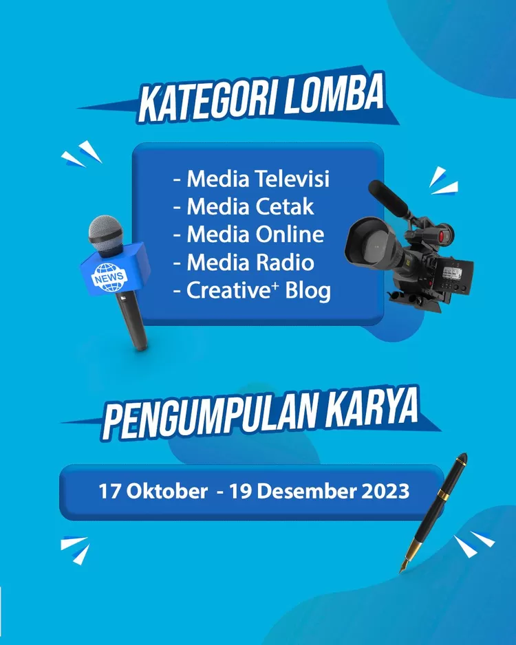 Peserta kompetisi terdiri dari beberapa kategori, yakni jurnalis dari televisi, cetak, online, radio, dan creative blogger
