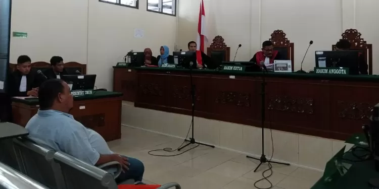 Sidang lanjutan perkara pengajuan pledoil mantan bupati langkat TRP di PN Stabat. Kamis 20/6 2024 (Realitasonline.id/ MA)