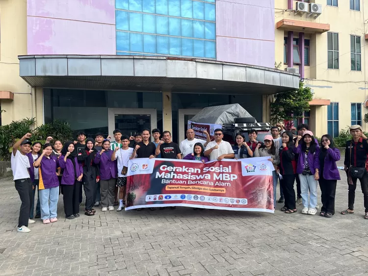 Yayasan Medan Business & Polytechnic (MBP) melepas keberangkatan mahasiswa/i Universitas dan Politeknik Mandiri Bina Prestasi (MBP) dalam rangka aksi sosial peduli kemanusiaan terhadap korban terdampak bencana banjir di Tapanuli Selatan dan Sibolga