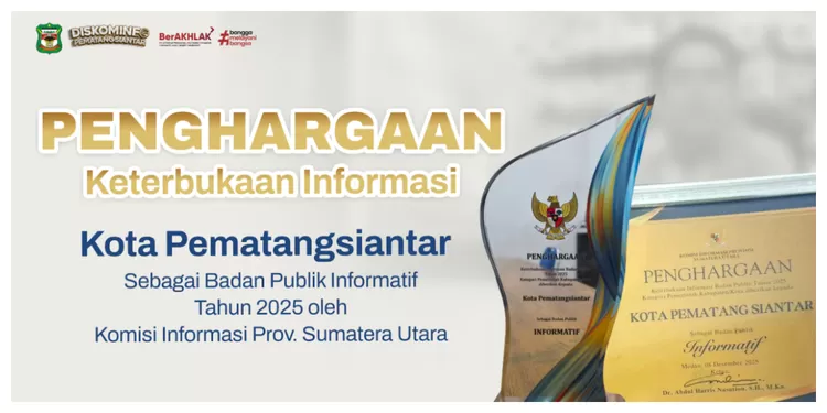 Pematangsiantar raih penghargaan Keterbukaan Informasi. (Realitasonline.id/Rhy)