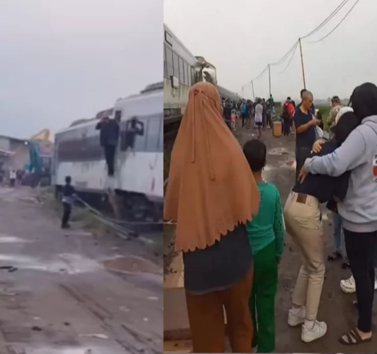 KECELAKAAN KERETA API DI CICALENGKA BANDUNG