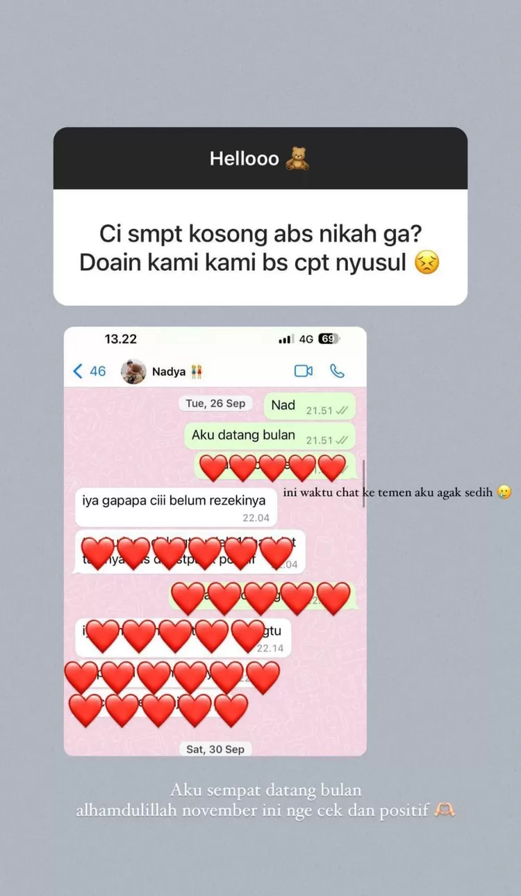 Chat Larissa Chou dengan Nadya