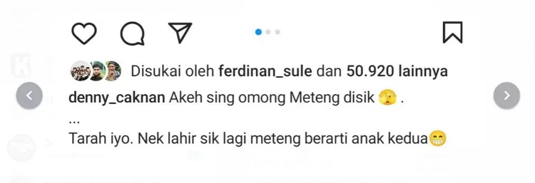 Tanggapan Denny Caknan di Instagram