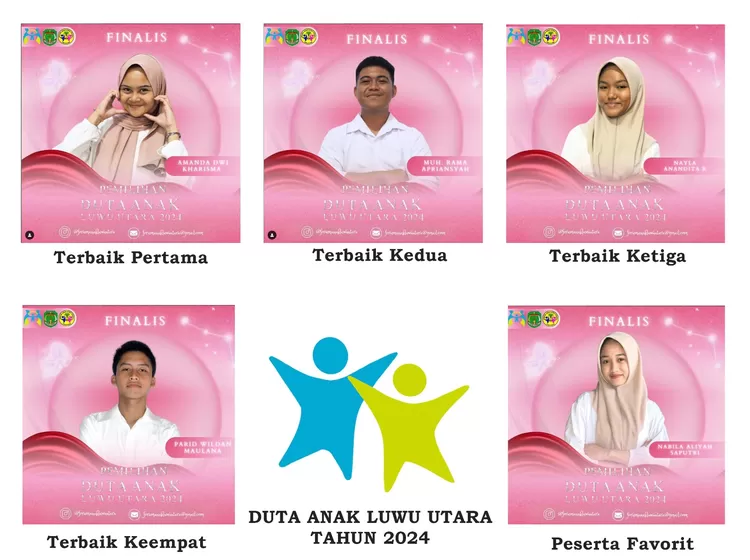 Inilah Empat Duta Anak Luwu Utara 2024 Terpilih, Satu Duta Anak Favorit