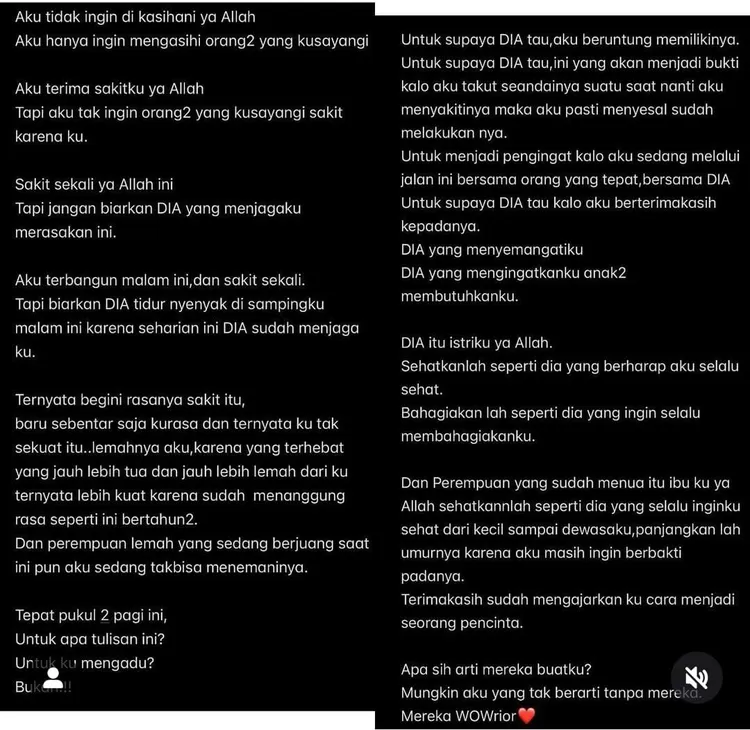 jeritan hati Sonny di instagram