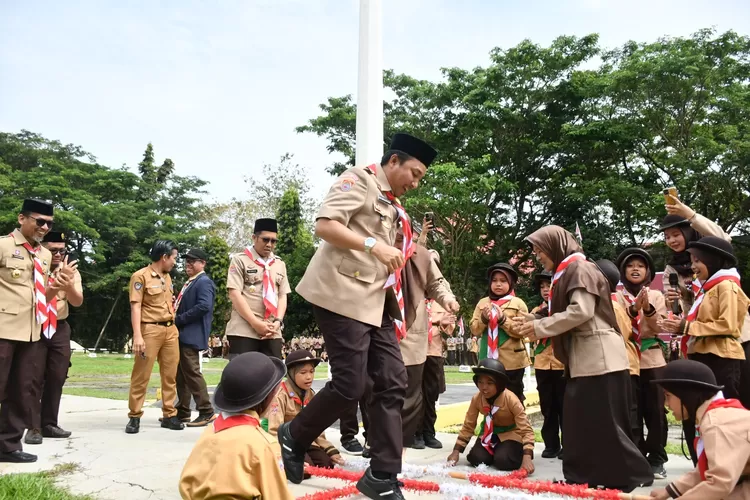 Ribuan Peserta Apel Meriahkan HUT ke-64 Pramuka di Kabupaten Luwu Utara