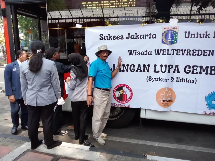Wisata Wetrevredem ikut serta dalam Jambore Stroke II di lapangan Banteng, Jaakarta Pusat, Minggu (30/19/2023).