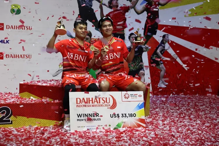 Pasangan ganda putra Indonesia Leo Rolly Carnando/Daniel Marthin menyelamatkan muka Indonesia di  ajang Daihatsu Indonesia Masters 2024 dengan meraih gelar juara.