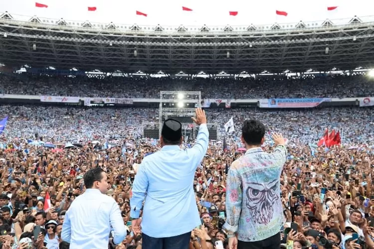 Kampanye akbar Calon Presiden nomor urut 2 di Stadion Gelora Bung Karno (GBK), Jakarta Pusat, Sabtu (10/2/2024).