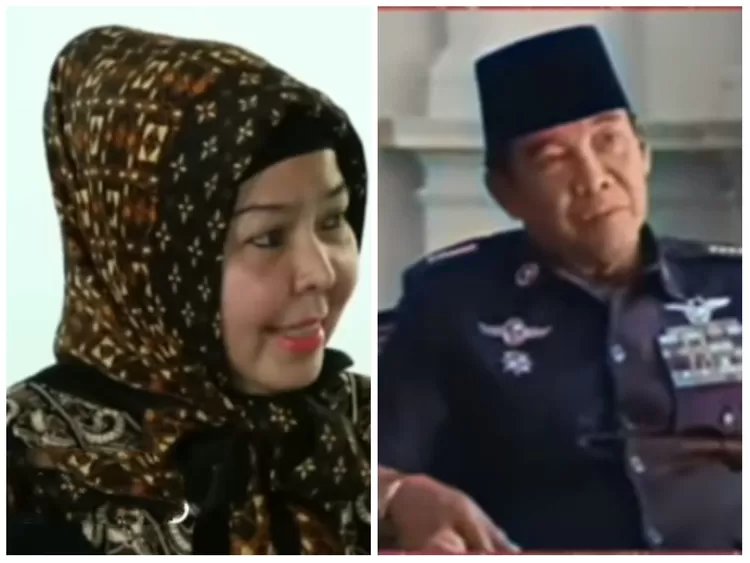 Kolase foto Siti Aisyah Margarose (anak Soekarno dengan Maharani Wisma Susana Siregar) dan Bung Karno.