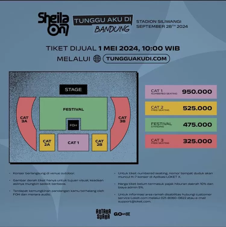 Daftar Harga Tiket, Cara Beli Dan Denah Konser Sheila On7 'Tunggu Aku ...