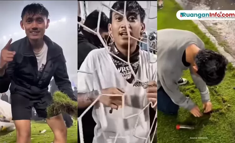 Potret Oknum Bobotoh Rusak Stadion GBLA.