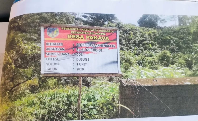 Salah satu Proyek yang LPJ 2018 tanda tangannya dipalsukan. Foto: dok warga