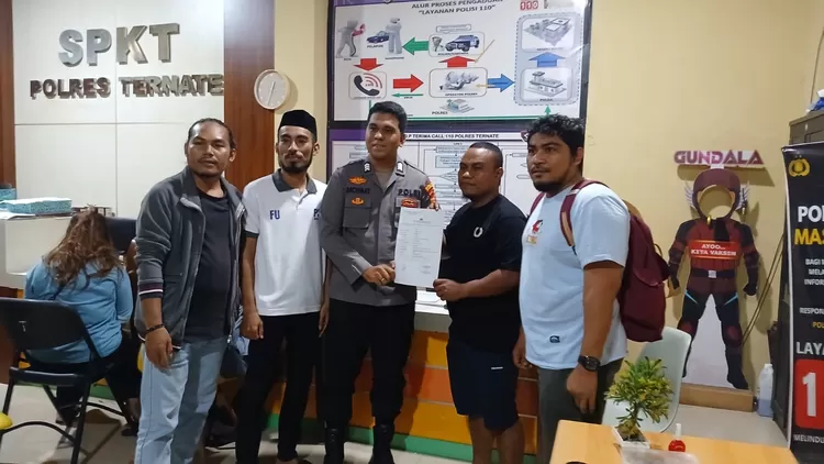 Bos dan salah satu official tim Malut United dilaporkan ke Polres Ternate atas dugaan tindakan intimidasi serta penghalangan kerja jurnalistik terhadap wartawan, pada Ahad, 8 Maret 2026. (f: istimewa)