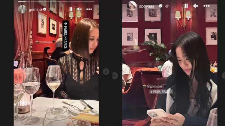 BLACKPINK's Jisoo & actress Go Min Si have dinner in Paris