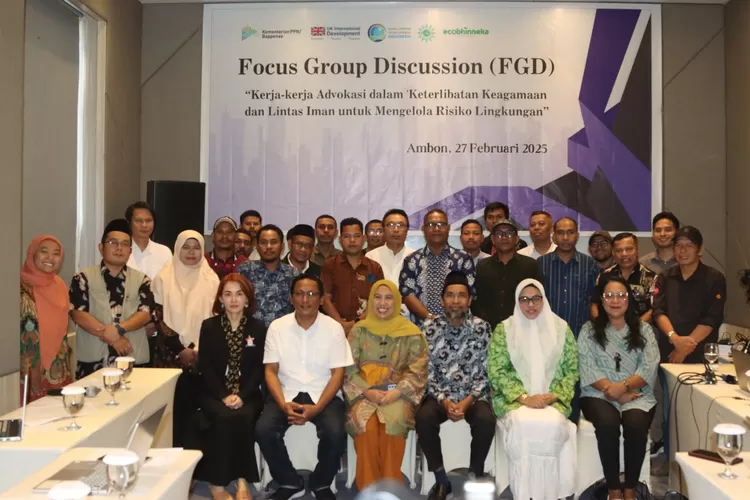 Peserta FGD 'Keterlibatan Keagamaan dan Lintas Iman untuk memitigasi dan Mengelola Risiko Lingkungan