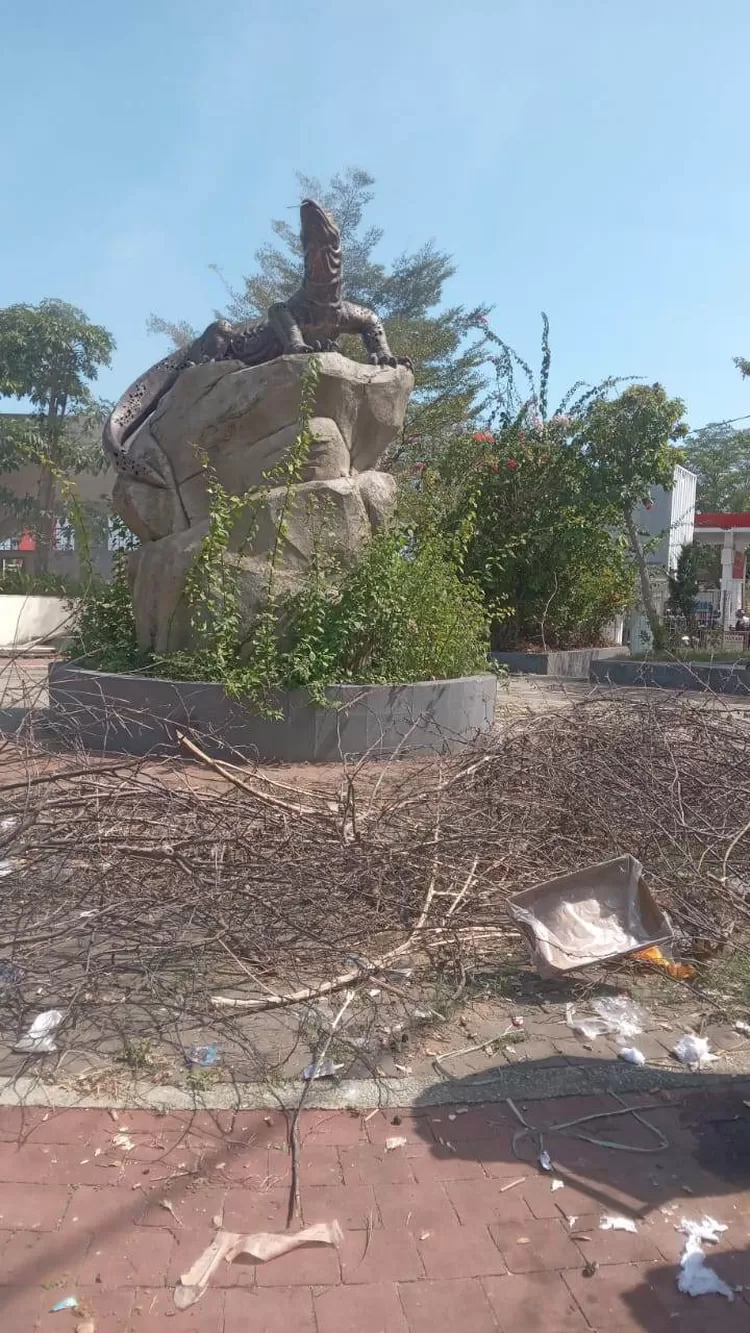 Keadaan di area Patung Komodo Kampung Air, Selasa (1/7/2025).