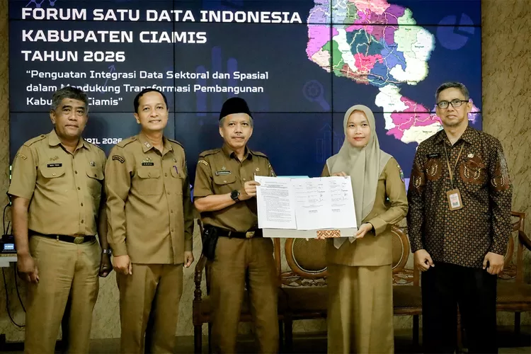 Forum Satu Data Indonesia 2026 di Kabupaten Ciamis dorong seluruh instansi hapus ego sektoral demi pengelolaan informasi yang akurat dan terintegrasi, Selasa, 21 April 2026.