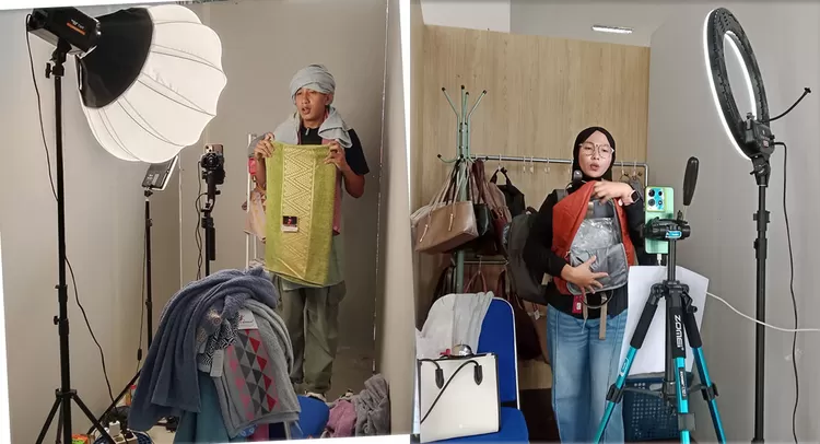 Para affiliator sedang melakukan pemasaran produk pada kegiatan Bootcamp Affiliator di Gedung Pusat Pengembangan Industri Kerajinan (PPIK) Kecamatan Cibeureum Kota Tasikmalaya.