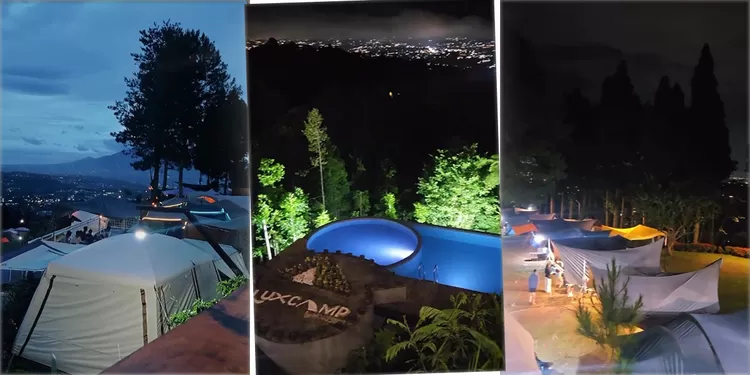 Pesona Bukit Damar menawarkan pengalaman camping malam yang nyaman dengan panorama city light dan suasana alam yang menenangkan.  