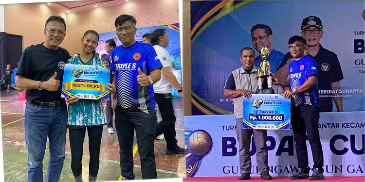 Anggota DPRD Jawa Barat H. Didi Sukardi, S.E dalam Turnamen Bola Voli Putri Antar Kecamatan Bupati Cup 2026 pada peringatan Hari Jadi Kabupaten Ciamis ke-384, di GOR Galuh Taruna (GGT) Ciamis, Minggu, 7 Juni 2026.