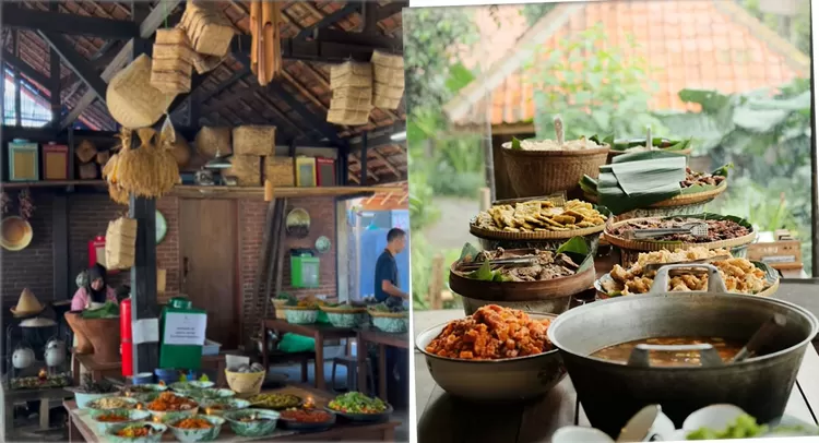 Dumuk Bareto Bandung bernuansa Kampung Sunda ini menghadirkan konsep prasmanan yang memudahkan pengunjung memilih beragam menu tradisional sesuai selera.    