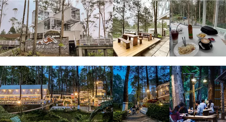 Warung Kopi Gunung jadi cafe hutan pinus favorit di Bandung dengan suasana asri, tempe mendoan gurih, kopi nikmat, dan panorama alam memikat.  