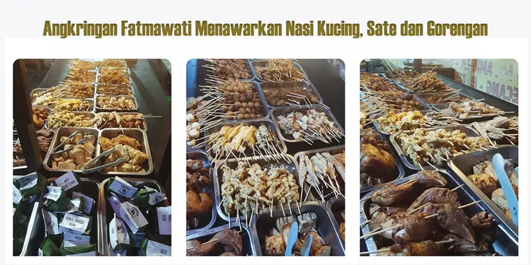 Cari kuliner malam Jakarta Selatan yang murah? Angkringan Fatmawati menawarkan nasi kucing, sate, dan gorengan hangat dengan harga ramah di kantong.  