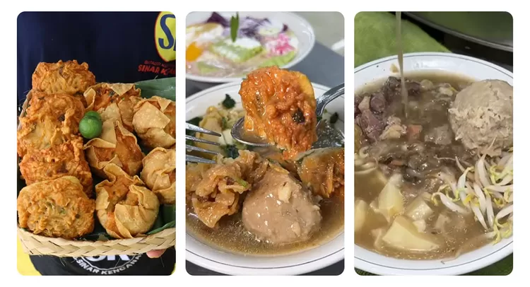 Batagor Kuah dan Mie Kocok Sinar Kencana menawarkan batagor kuah kaldu sapi yang gurih dengan isian ikan tenggiri dan udang premium.  