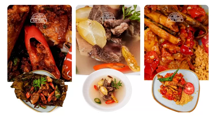 Any Tiam menawarkan suasana kopitiam bergaya klasik yang nyaman untuk sarapan maupun nongkrong. Tersedia beragam menu nasi dan paket sarapan yang mengenyangkan.  