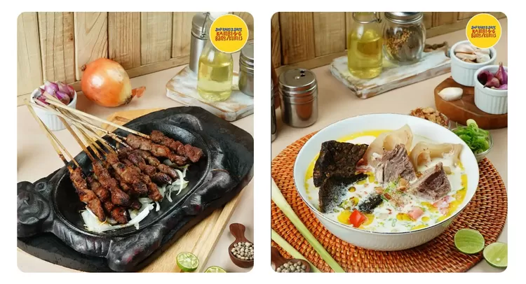 Sop Kaki Bang Hasan Kumis menawarkan kuah gurih bercampur susu dan rempah serta sate kambing empuk yang menjadi favorit pencinta kuliner malam di Bogor.  