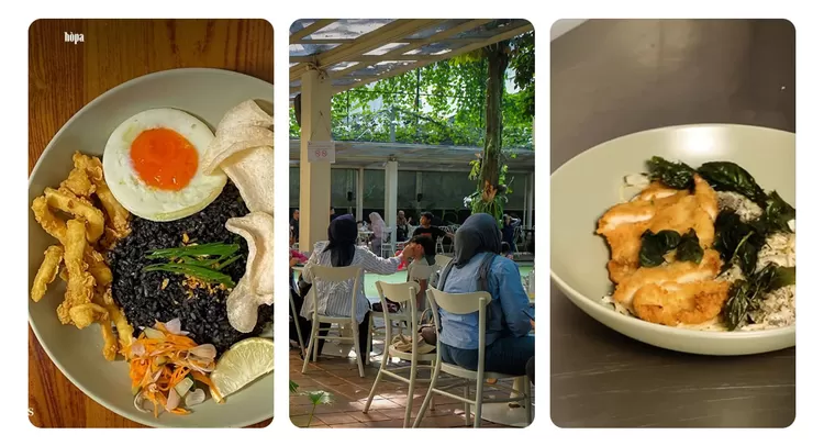 Hopa Place menawarkan suasana estetik dengan area bermain anak yang aman, menjadikannya tempat makan keluarga Bogor yang nyaman untuk bersantai.  