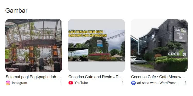 Cocorico Cafe menjadi salah satu tempat makan dengan view bagus di Bandung. Pengunjung bisa menikmati panorama Kota Bandung dari ketinggian sambil bersantap.