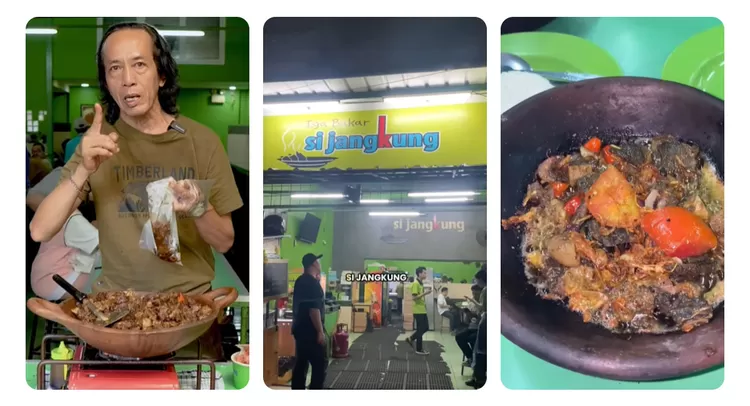 Iga Bakar Si Jangkung dikenal sebagai kuliner legendaris Bandung sejak 1996. Iga disajikan di atas cobek panas dengan mentega dan cabai rawit.