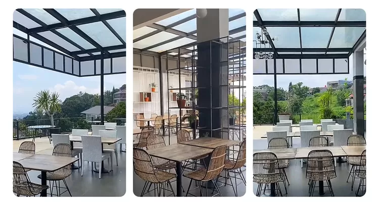 Sierra Cafe and Lounge di kawasan Dago menawarkan suasana romantis dengan panorama perbukitan dan Kota Bandung dari ketinggian.  