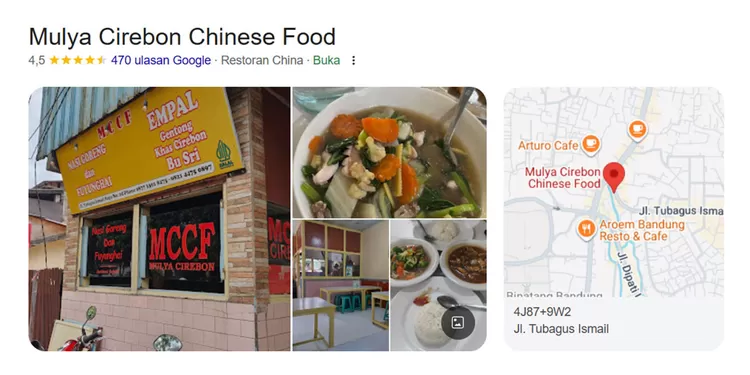 Mulya Cirebon Chinese Food di kawasan Dago Atas menawarkan nasi goreng, mi, bihun, hingga kwetiau dengan pilihan menu lezat dan harga terjangkau.  